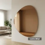 Lustro nieregularne AVALON brąz